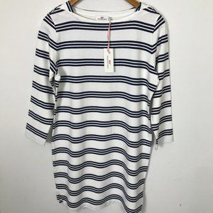 Vineyard Vines Women Blue White Stripe Large Dress